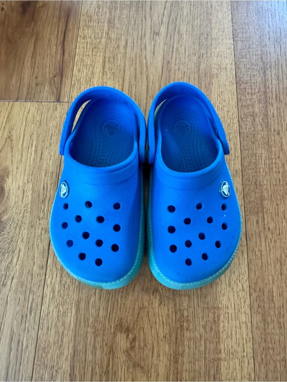 CROCS Kids Clog in Bright Blue with Teal Trim